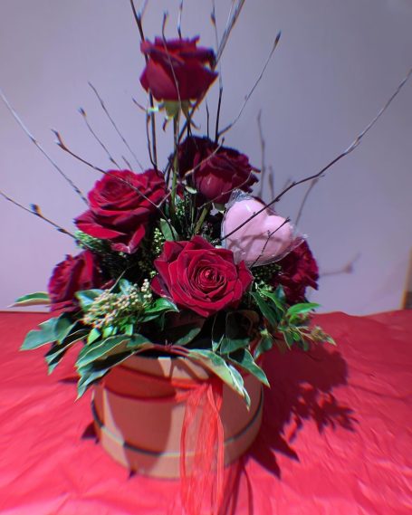 Red Rose Hatbox 